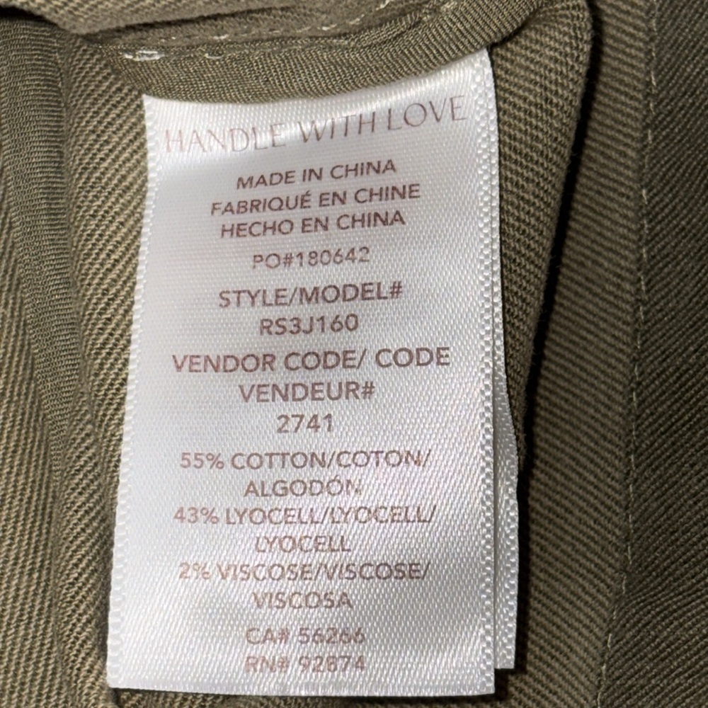 Splendid NWT Cropped Blazer Single Button Size XL Olive Green - Picture 13 of 13